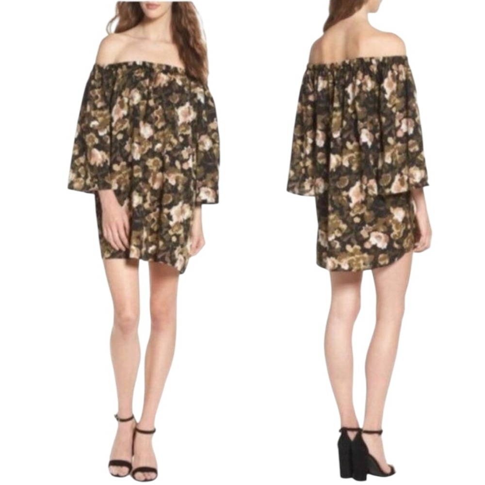 French Connection Adeline Dream Off Shoulder Mini Tunic Dress Size Small NWT - Picture 2 of 13